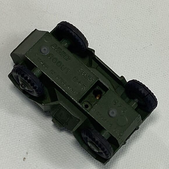 Vtg Dinky Toys Military Scout Car 673 Driver And Soldier Made in England Meccano - Picture 9 of 11